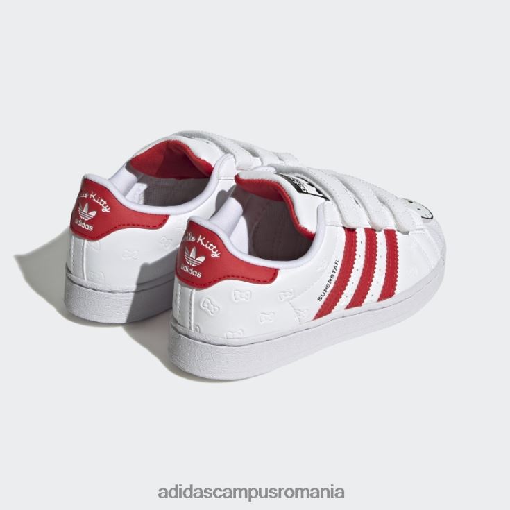 adidas campus romania pantofi superstar hello kitty albi copii alb/rosu/negru J266N211564