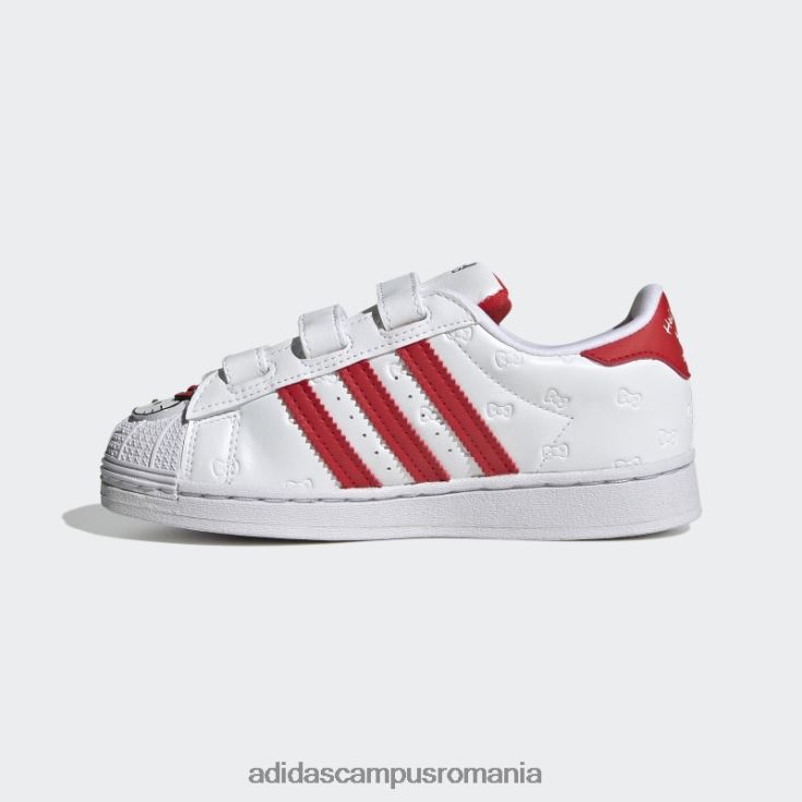 adidas campus romania pantofi superstar hello kitty albi copii alb/rosu/negru J266N211564