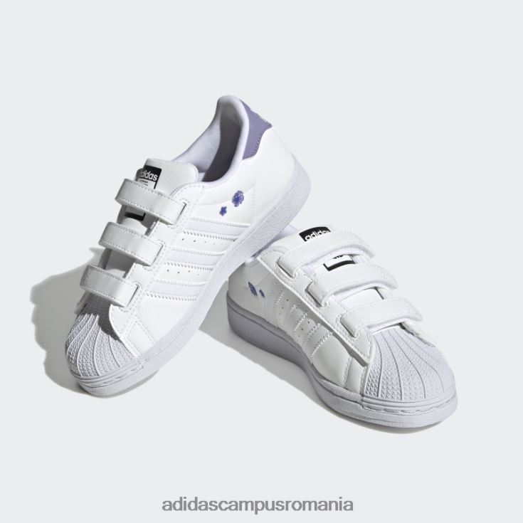 adidas campus romania pantofi superstar liliac copii alb/liliac J266N218022