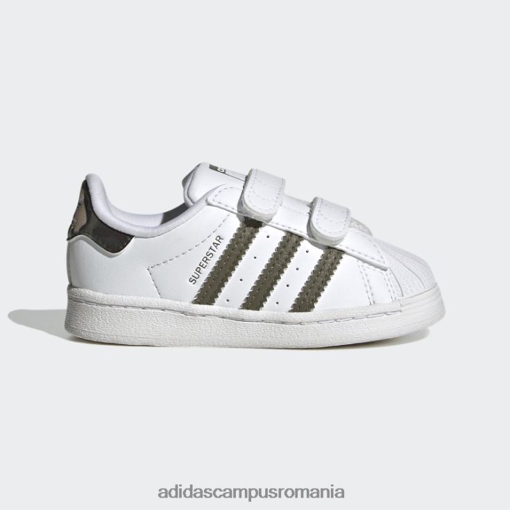 adidas campus romania pantofi superstar modei olive copii alb/măsliniu J266N217849