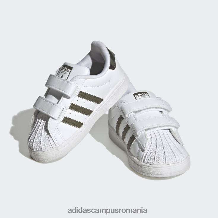 adidas campus romania pantofi superstar modei olive copii alb/măsliniu J266N217849