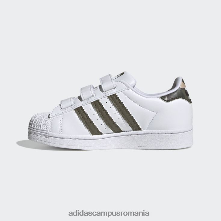 adidas campus romania pantofi superstar olive copii alb/măsliniu J266N211174