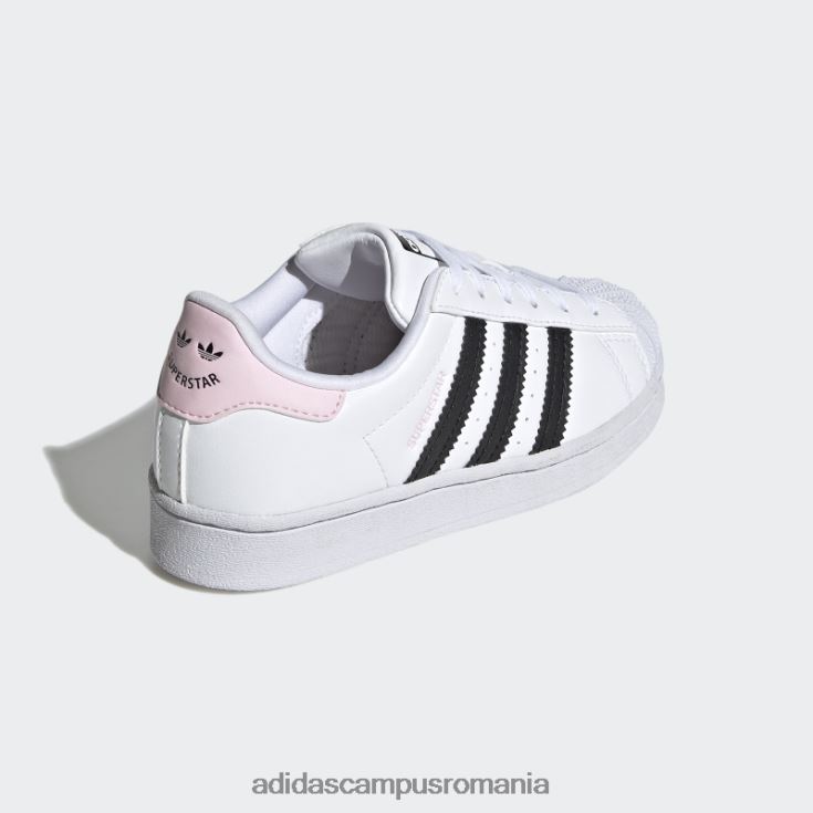 adidas campus romania pantofi superstar roz eleganti copii alb/negru/roz J266N211475