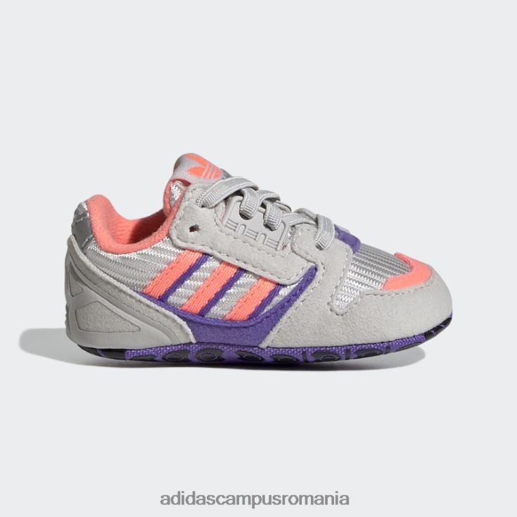 adidas campus romania pantofi zx 8000 gri copii papură gri/roșu acid/violet J266N218175