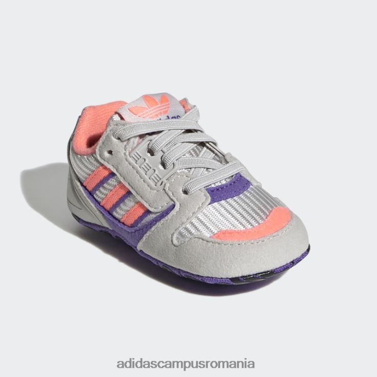 adidas campus romania pantofi zx 8000 gri copii papură gri/roșu acid/violet J266N218175