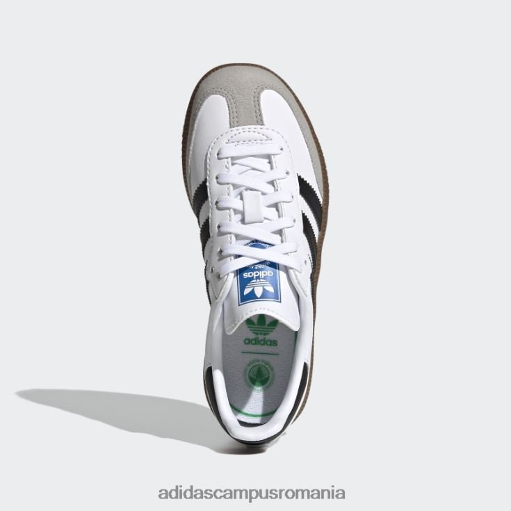 adidas campus romania samba gum og pantofi copii alb/negru/gumă J266N217603
