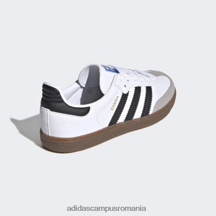 adidas campus romania samba gum og pantofi copii alb/negru/gumă J266N217603