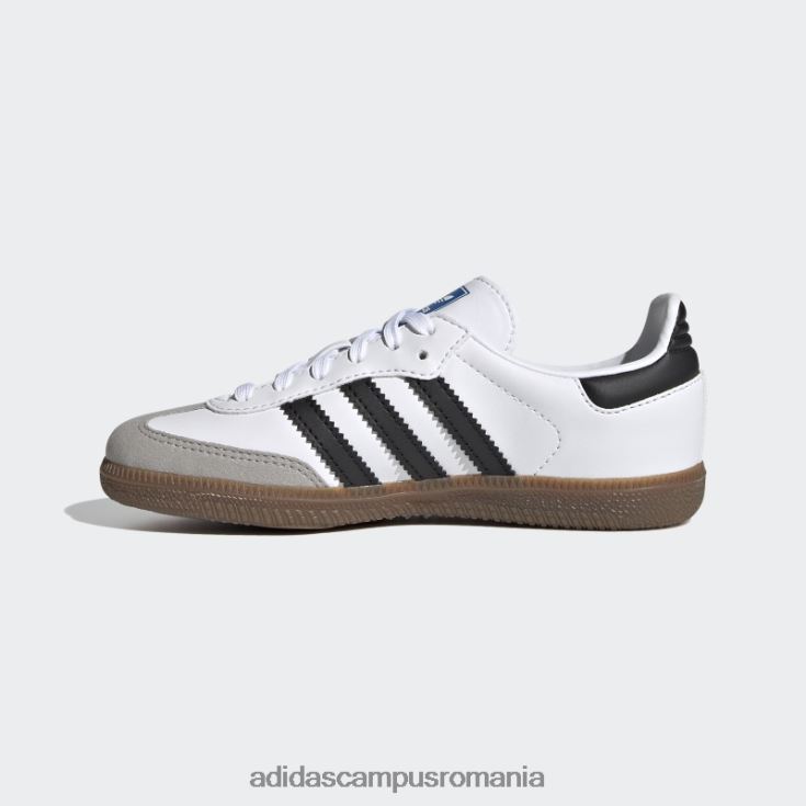 adidas campus romania samba gum og pantofi copii alb/negru/gumă J266N217603