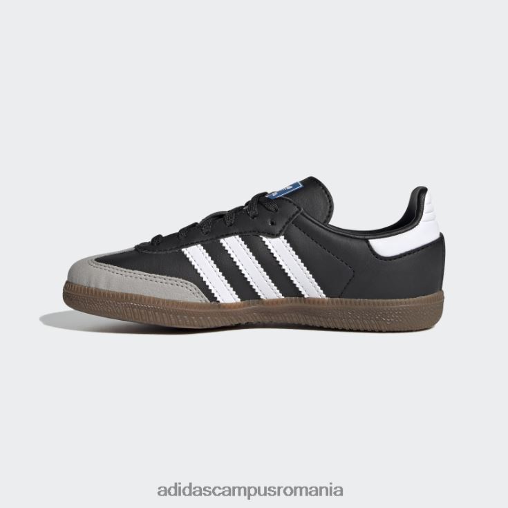 adidas campus romania samba og pantofi albi copii alb/negru/gumă J266N217648