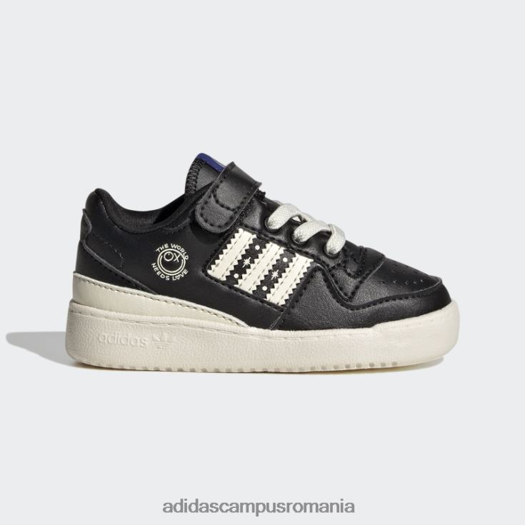 adidas campus romania forum pantofi joase moda negru/alb copii alb negru J266N224917