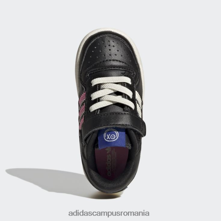 adidas campus romania forum pantofi joase moda negru/alb copii alb negru J266N224917