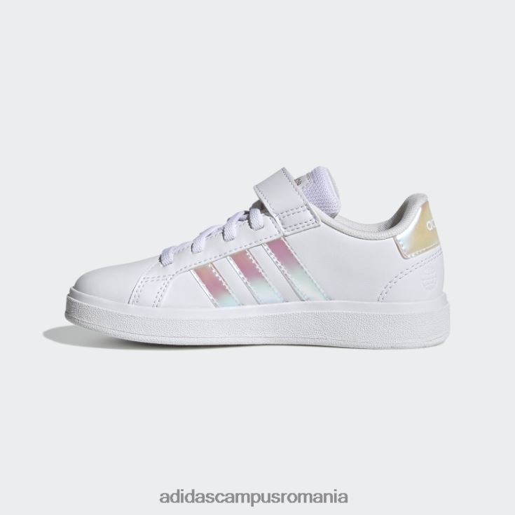 adidas campus romania pantofi grand court 2.0 irizați fierbinți copii alb/iridescent J266N224914