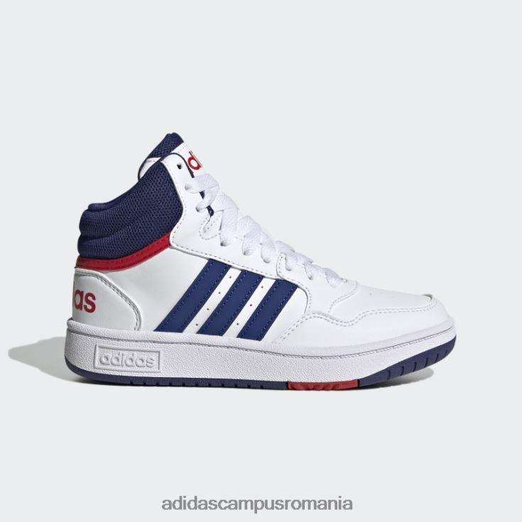 adidas campus romania cercuri stacojii pantofi mijlocii moda copii alb/albastru victorie/stacojiu J266N224679
