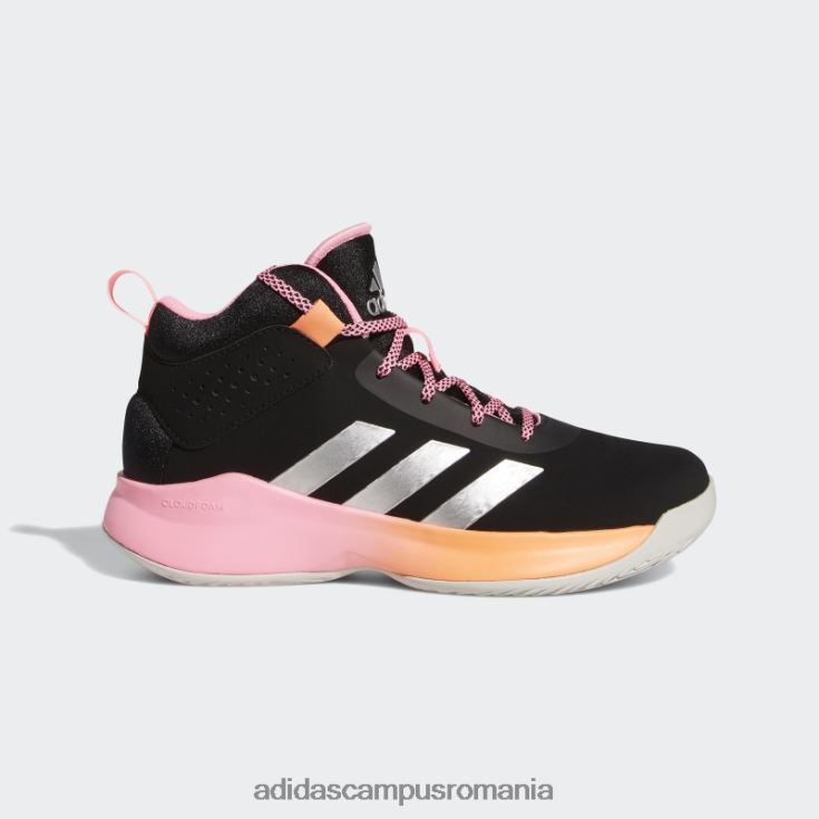 adidas campus romania cross em up 5 pantofi de baschet largi negri copii negru/argintiu/roz fascicul J266N224799