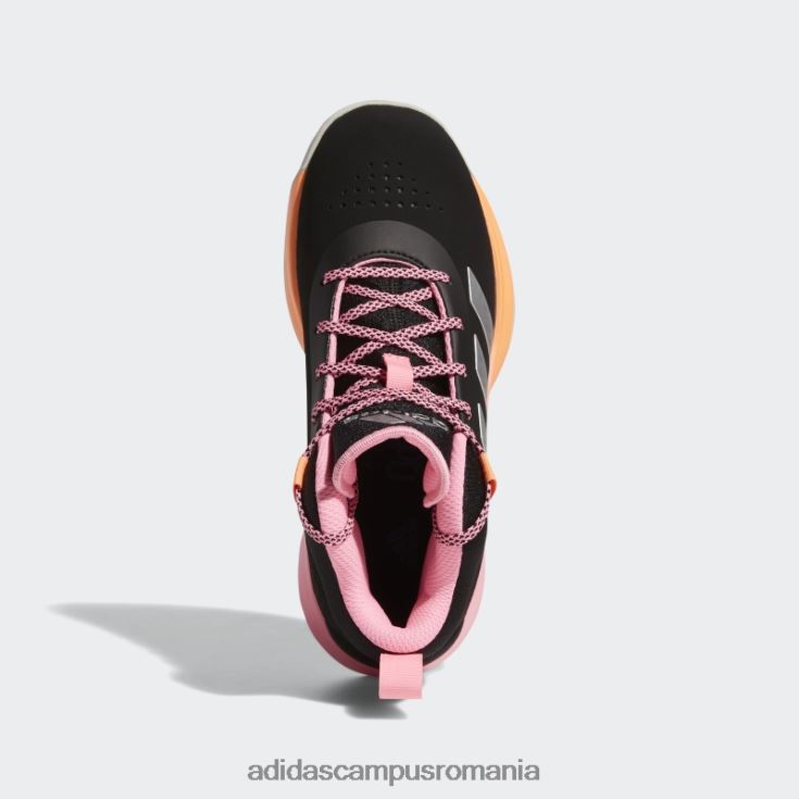 adidas campus romania cross em up 5 pantofi de baschet largi negri copii negru/argintiu/roz fascicul J266N224799