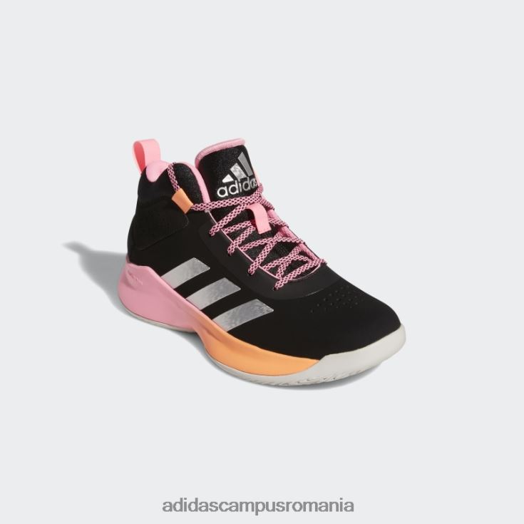 adidas campus romania cross em up 5 pantofi de baschet largi negri copii negru/argintiu/roz fascicul J266N224799