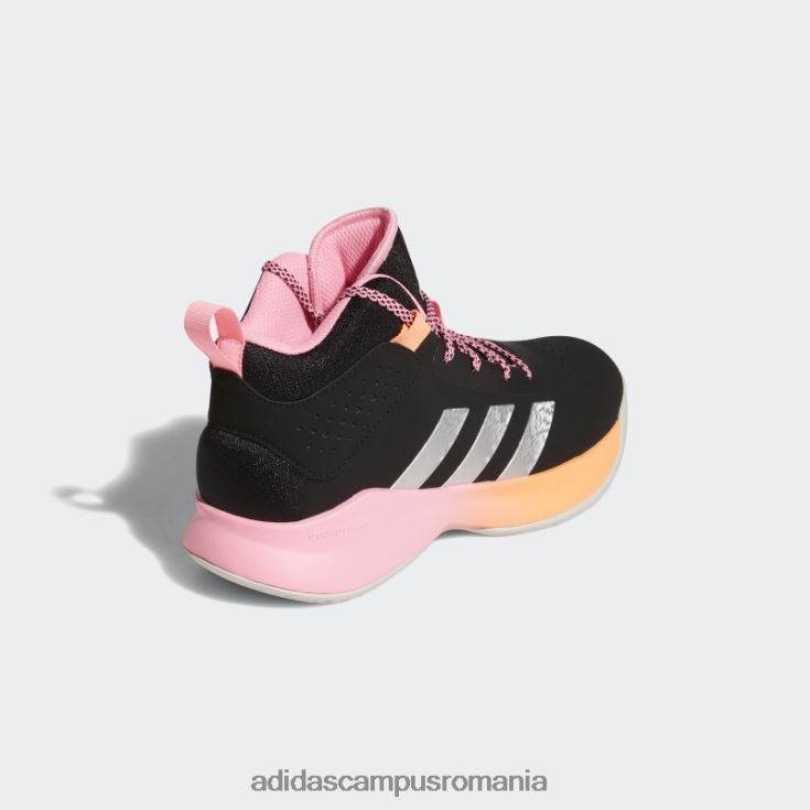 adidas campus romania cross em up 5 pantofi de baschet largi negri copii negru/argintiu/roz fascicul J266N224799