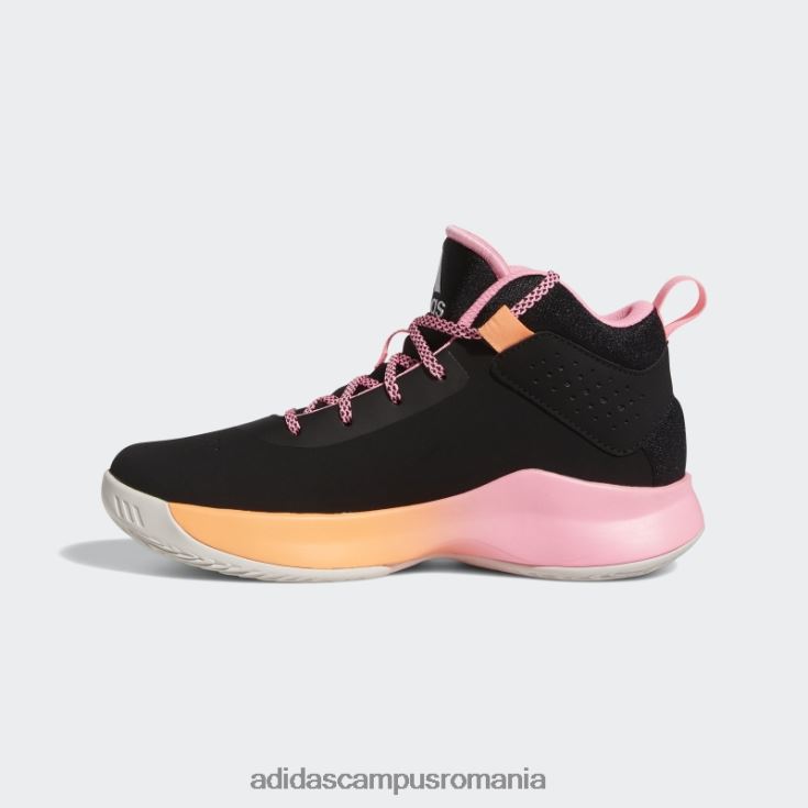 adidas campus romania cross em up 5 pantofi de baschet largi negri copii negru/argintiu/roz fascicul J266N224799