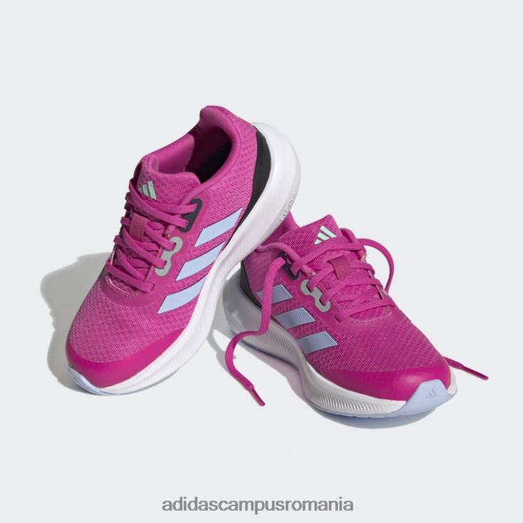 adidas campus romania falcon 3 pantofi sport din dantela fucsia copii fucsia/zori albastru/negru J266N224673