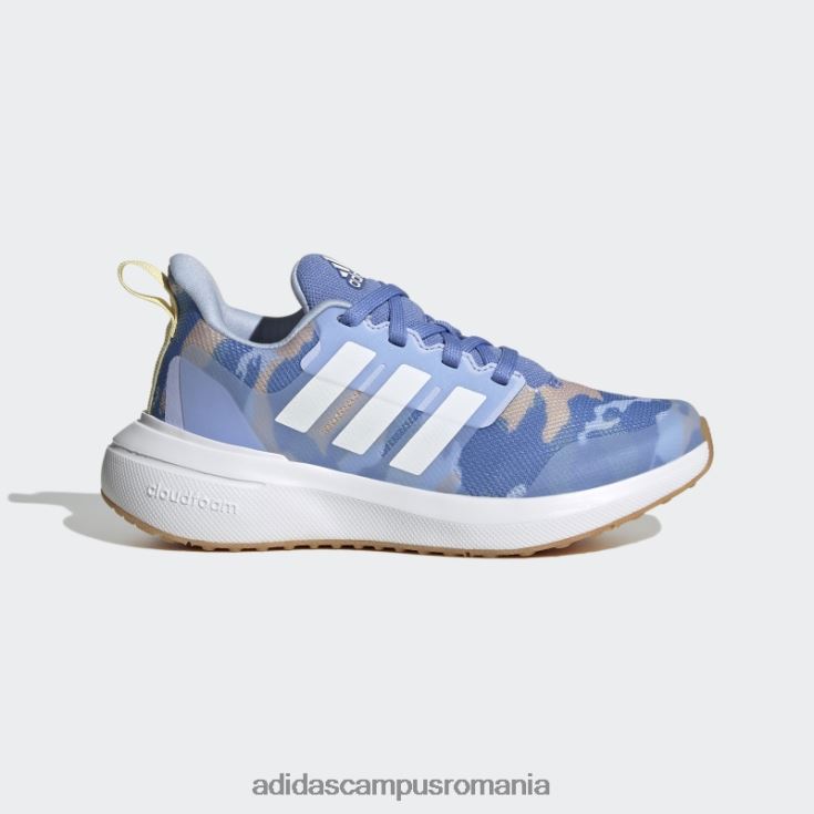 adidas campus romania fortarun 2.0 cloudfoam pantofi sport alergare dantela albastru copii albastru/alb/gumă J266N224680