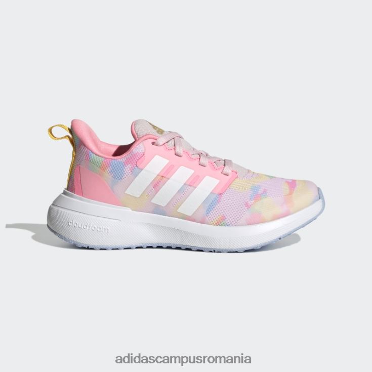 adidas campus romania fortarun 2.0 cloudfoam pantofi sport alergare dantela roz copii zori roz/alb/albastru J266N224481