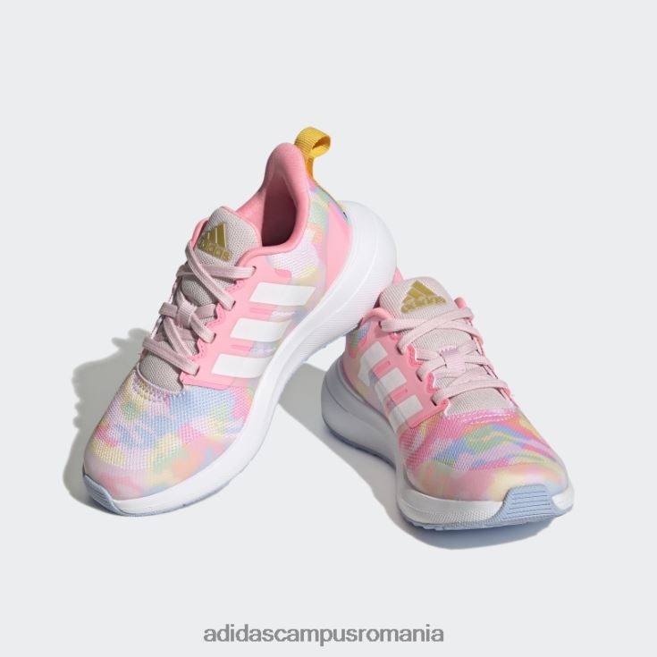 adidas campus romania fortarun 2.0 cloudfoam pantofi sport alergare dantela roz copii zori roz/alb/albastru J266N224481