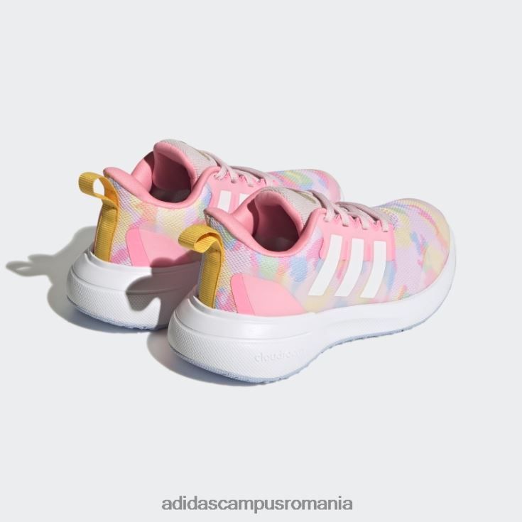 adidas campus romania fortarun 2.0 cloudfoam pantofi sport alergare dantela roz copii zori roz/alb/albastru J266N224481