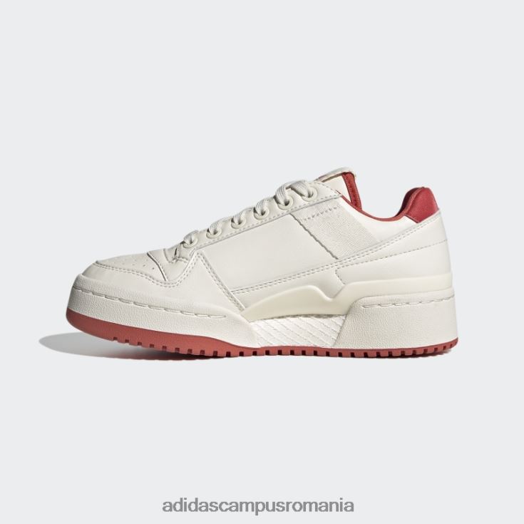 adidas campus romania forum bold pantofi jos albi copii alb roșu J266N224728