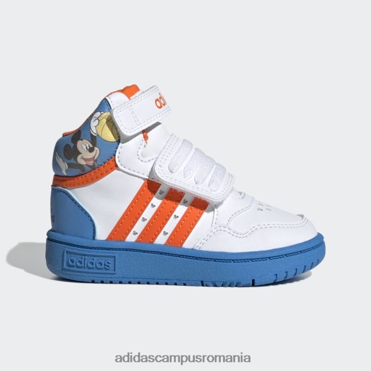 adidas campus romania mickey mid hoops pantofi portocalii copii alb/portocaliu/albastru J266N224808