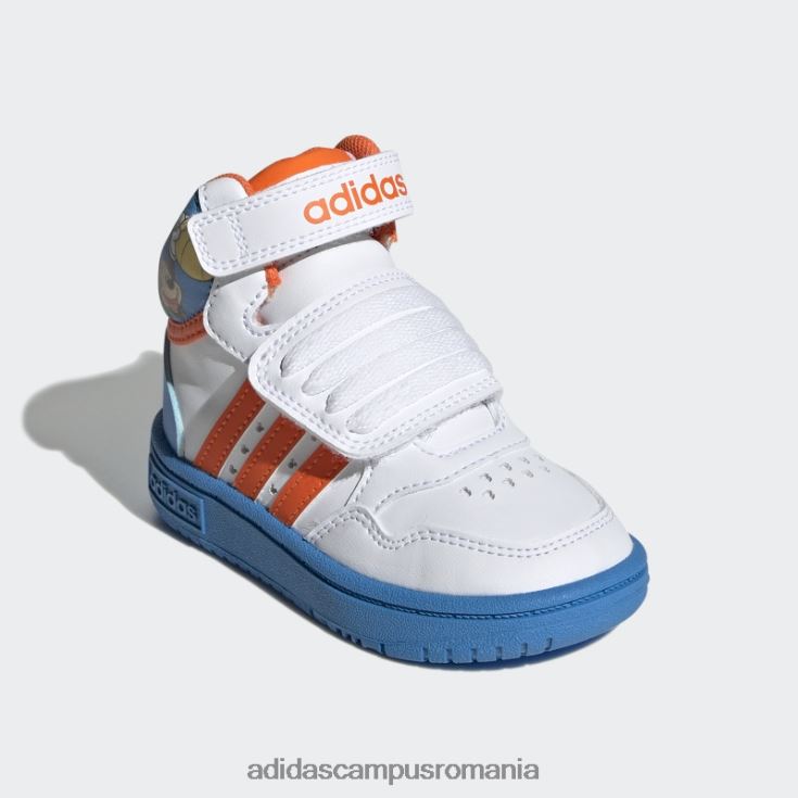 adidas campus romania mickey mid hoops pantofi portocalii copii alb/portocaliu/albastru J266N224808