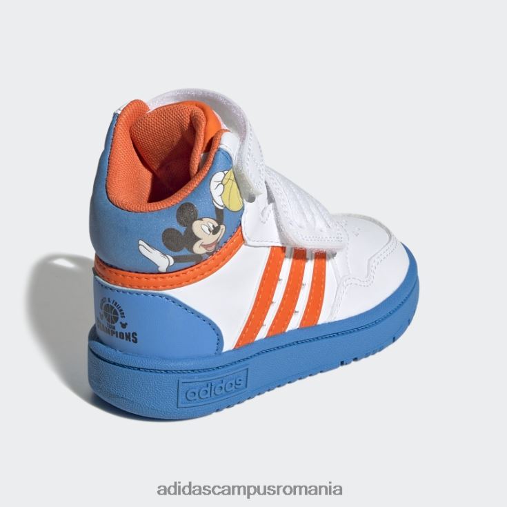 adidas campus romania mickey mid hoops pantofi portocalii copii alb/portocaliu/albastru J266N224808