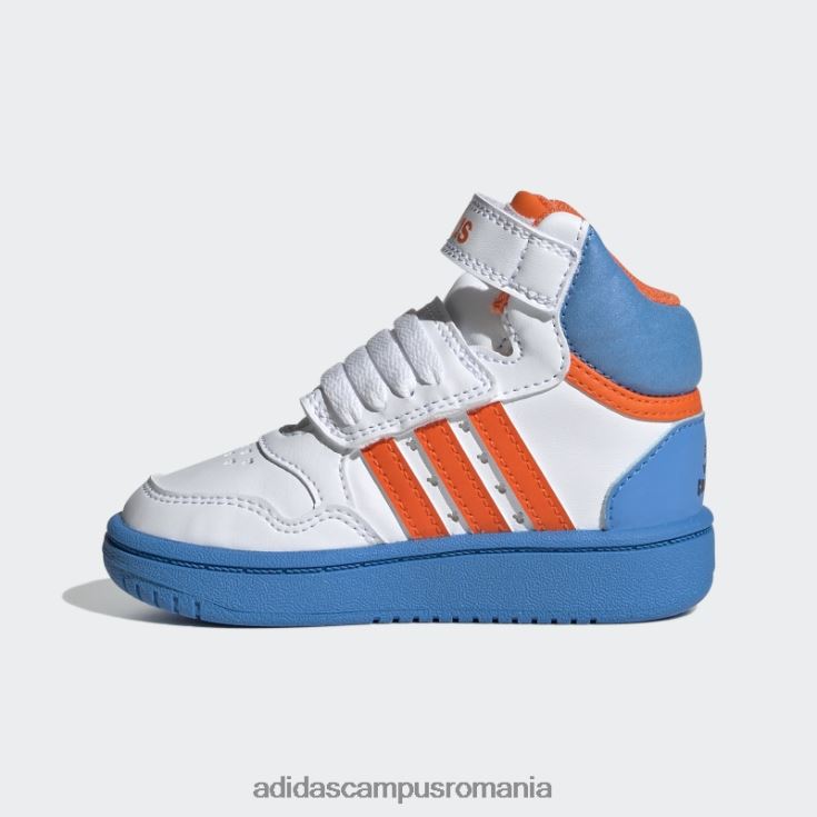 adidas campus romania mickey mid hoops pantofi portocalii copii alb/portocaliu/albastru J266N224808