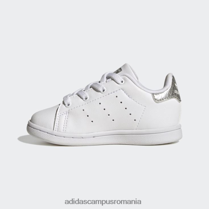 adidas campus romania moda pantofi stan smith argintii copii alb/gri/argintiu J266N224576