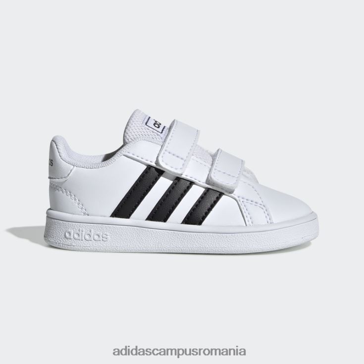 adidas campus romania pantofi Grand Court albi copii alb negru J266N224506