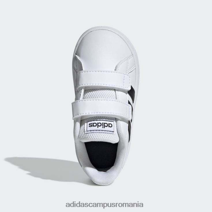 adidas campus romania pantofi Grand Court albi copii alb negru J266N224506