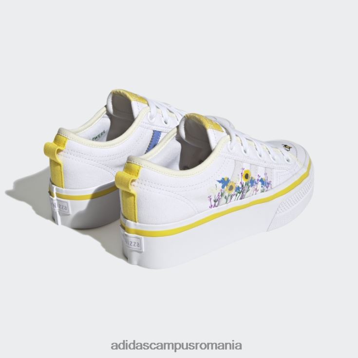adidas campus romania pantofi cu platformă nizza alb fierbinte copii alb/galben J266N224611