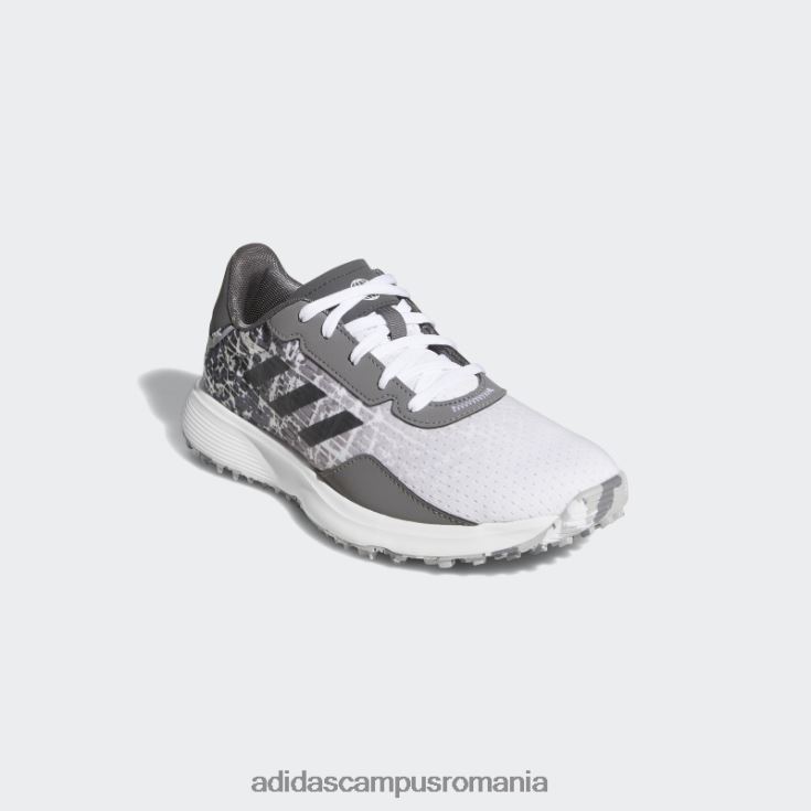 adidas campus romania pantofi de golf gri juniori s2g fără vârfuri stilați copii alb/gri J266N224787