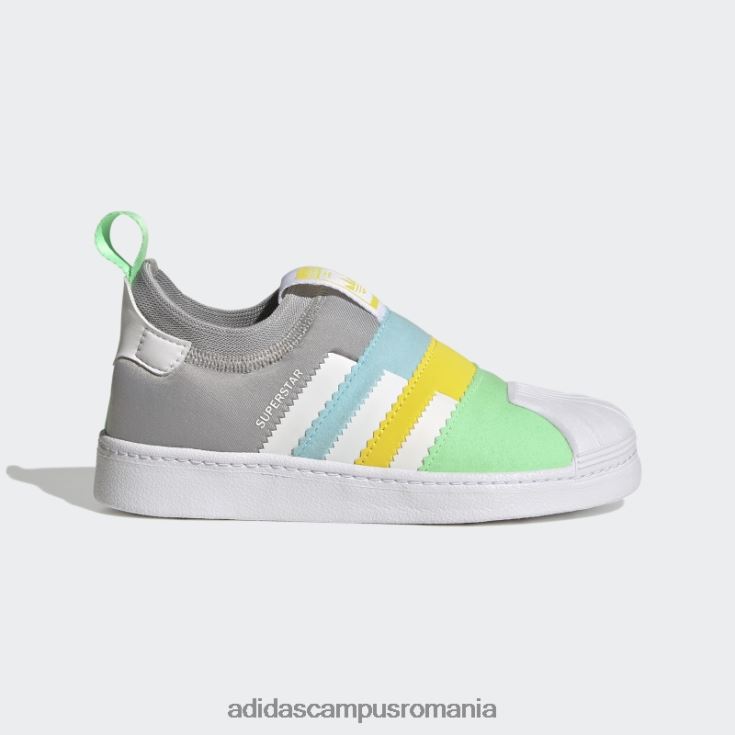 adidas campus romania pantofi gri superstar 360 twist adidas copii gri/alb/verde fascicul J266N224711
