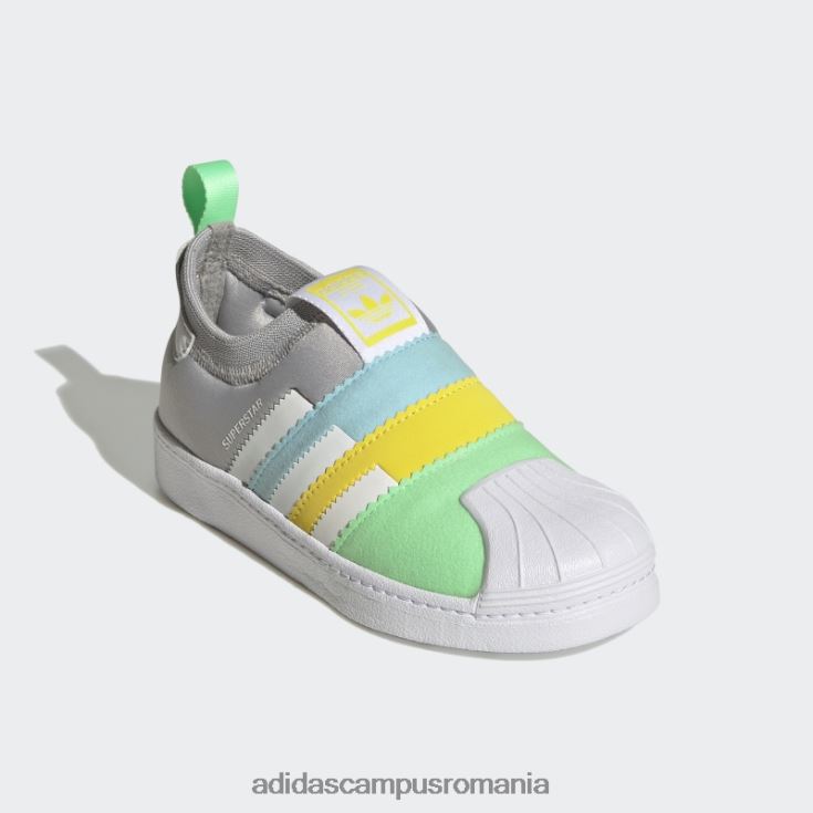adidas campus romania pantofi gri superstar 360 twist adidas copii gri/alb/verde fascicul J266N224711