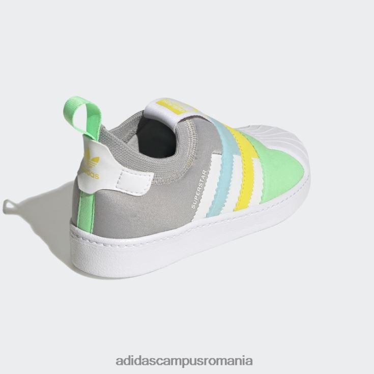 adidas campus romania pantofi gri superstar 360 twist adidas copii gri/alb/verde fascicul J266N224711