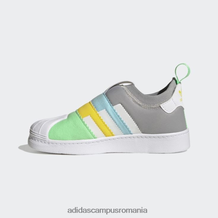 adidas campus romania pantofi gri superstar 360 twist adidas copii gri/alb/verde fascicul J266N224711
