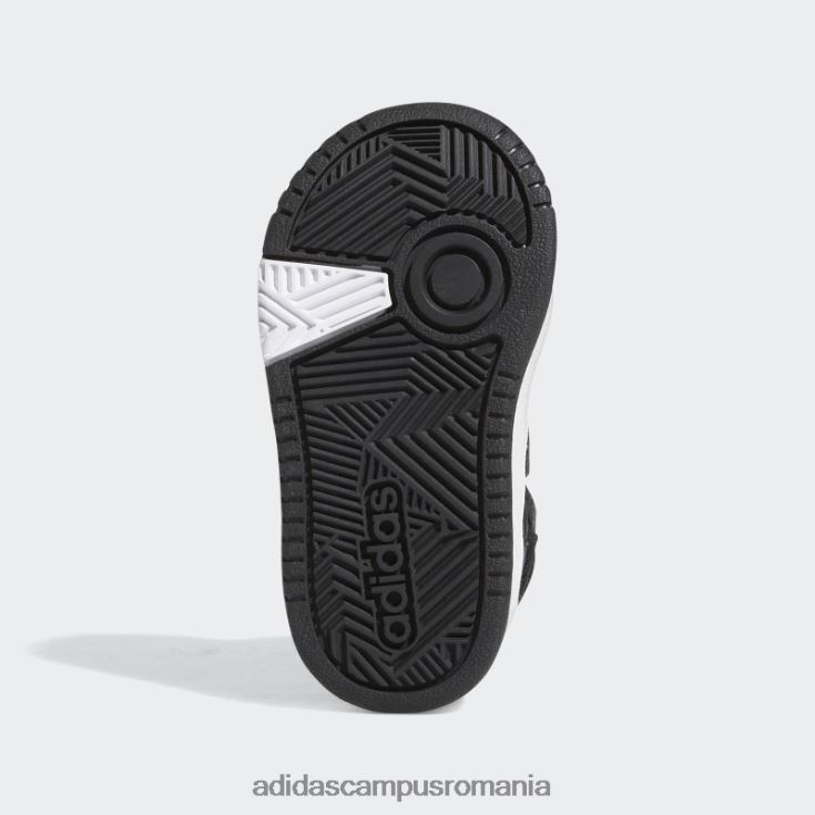 adidas campus romania pantofi mijlocii hoops alb copii negru/alb/gri J266N224703