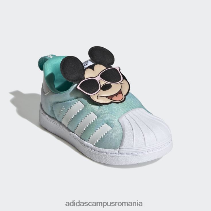 adidas campus romania pantofi mint rush disney superstar 360 copii mint rush/negru/alb J266N224701