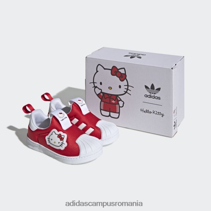 adidas campus romania pantofi negri de modă hello kitty superstar 360 copii roșu/alb/negru J266N224936