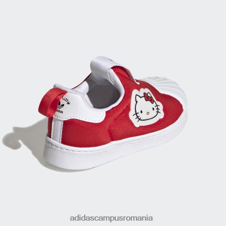 adidas campus romania pantofi negri de modă hello kitty superstar 360 copii roșu/alb/negru J266N224936