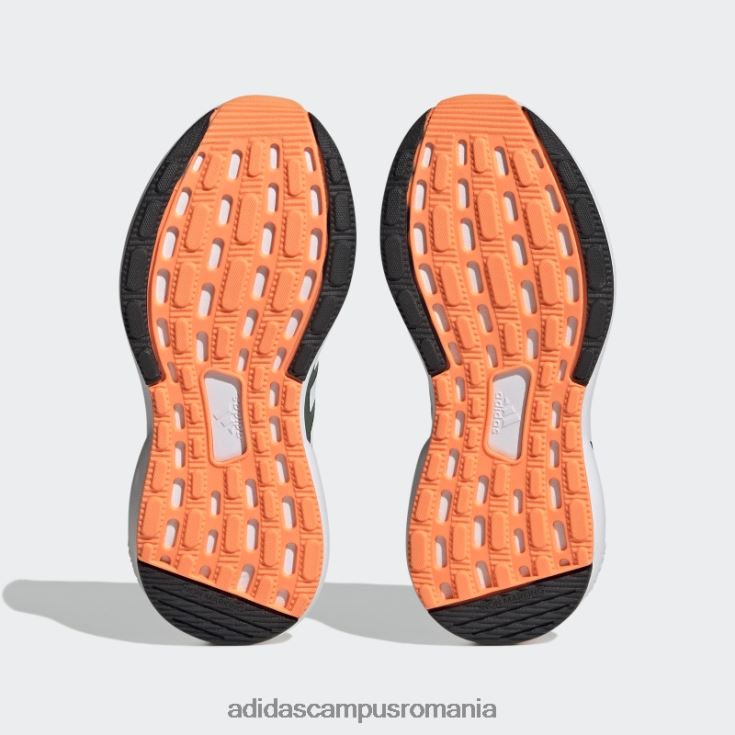 adidas campus romania pantofi negri rapidsport bounce elastic din dantela cu curea superioară copii negru/alb/portocaliu J266N224473