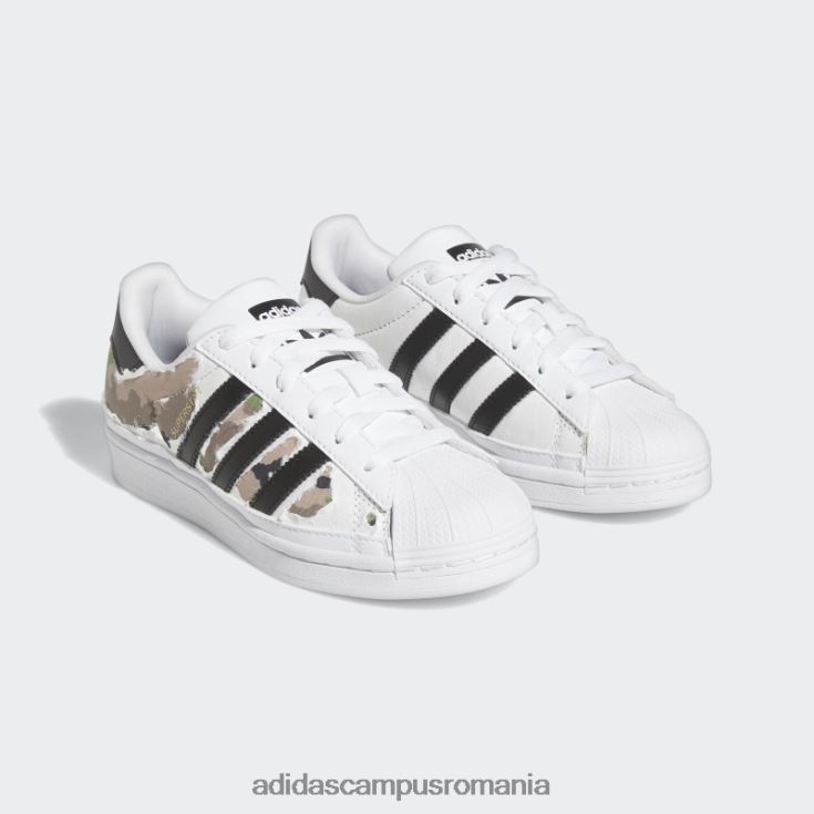 adidas campus romania pantofi negri superstar moda copii alb/negru/auriu metalic J266N224802