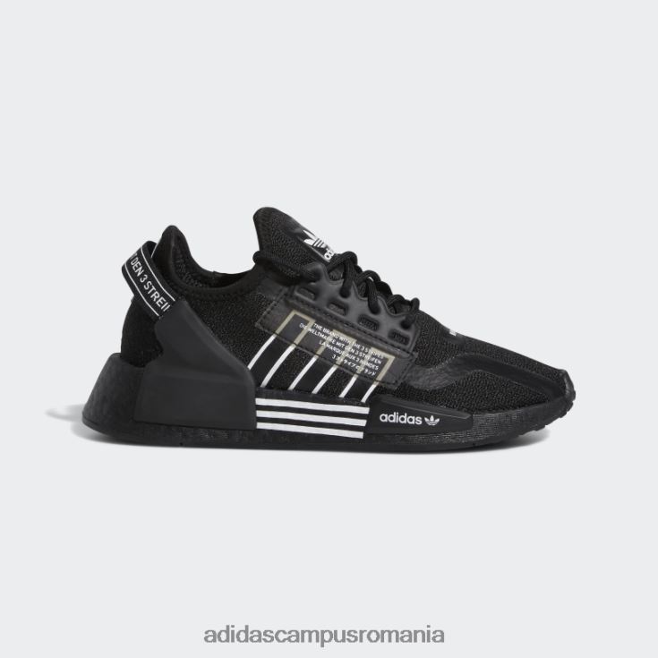 adidas campus romania pantofi nmd-r1 v2 alb fierbinte copii alb negru J266N224615