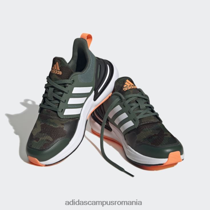 adidas campus romania pantofi sport din dantela de oxid verde rapidasport bounce copii oxid verde/alb/portocaliu J266N224670