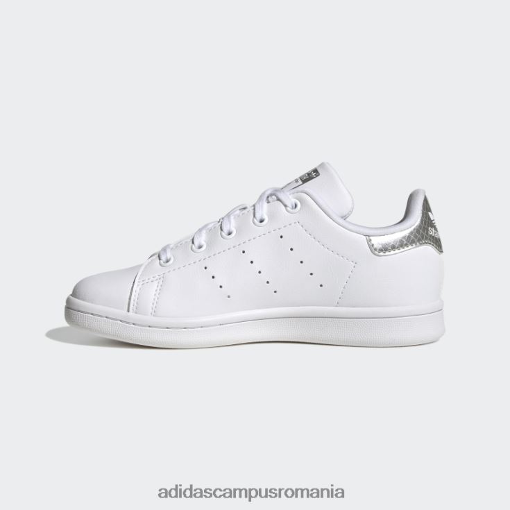 adidas campus romania pantofi stan smith argintii copii alb/gri/argintiu J266N224470